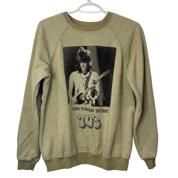 Rolling Stone x People of Leisure "Too Tough To Die" crew neck sweater size M - Picture 2 of 8